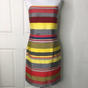 J. McLaughlin Strapless Striped Multicolor Dress 4